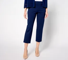 "As Is" Susan Graver Reg Smart Ponte Knit Straight Leg Crop Pants