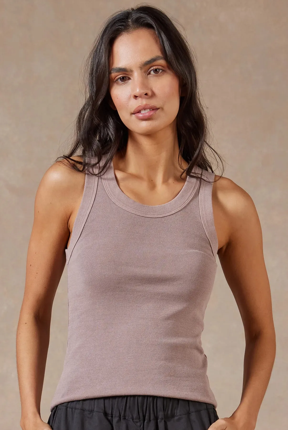 Academy Brand Womens - Essential Rib Tank Rose Tan