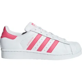 Adidas Kid's Superstar Shoes - Cloud White / Real Pink