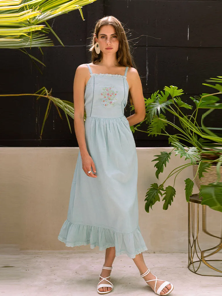 Aqua Cottage Dress