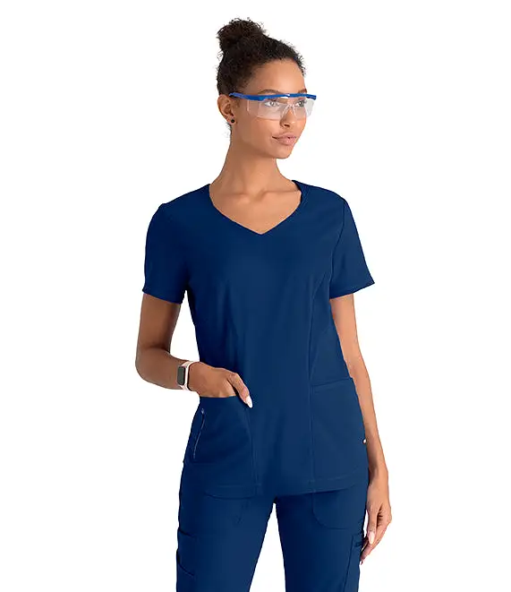 Barco Grey's Anatomy +SpandexStretch GRST124 Carly Sporty Neck Scrub Top