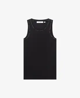 Black Erib Tank Top Mens