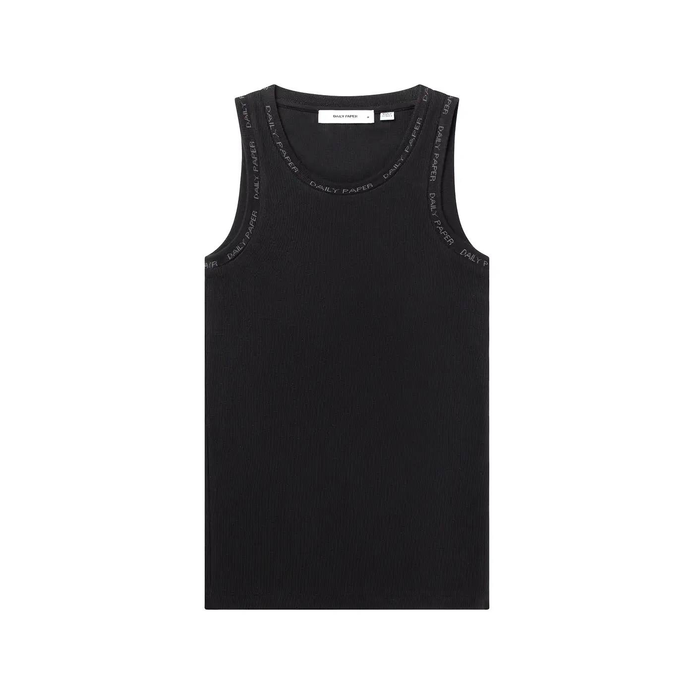 Black Erib Tank Top Mens