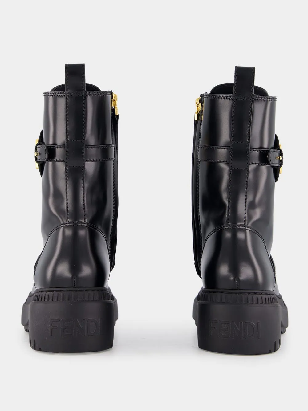 Black Leather Biker Boots