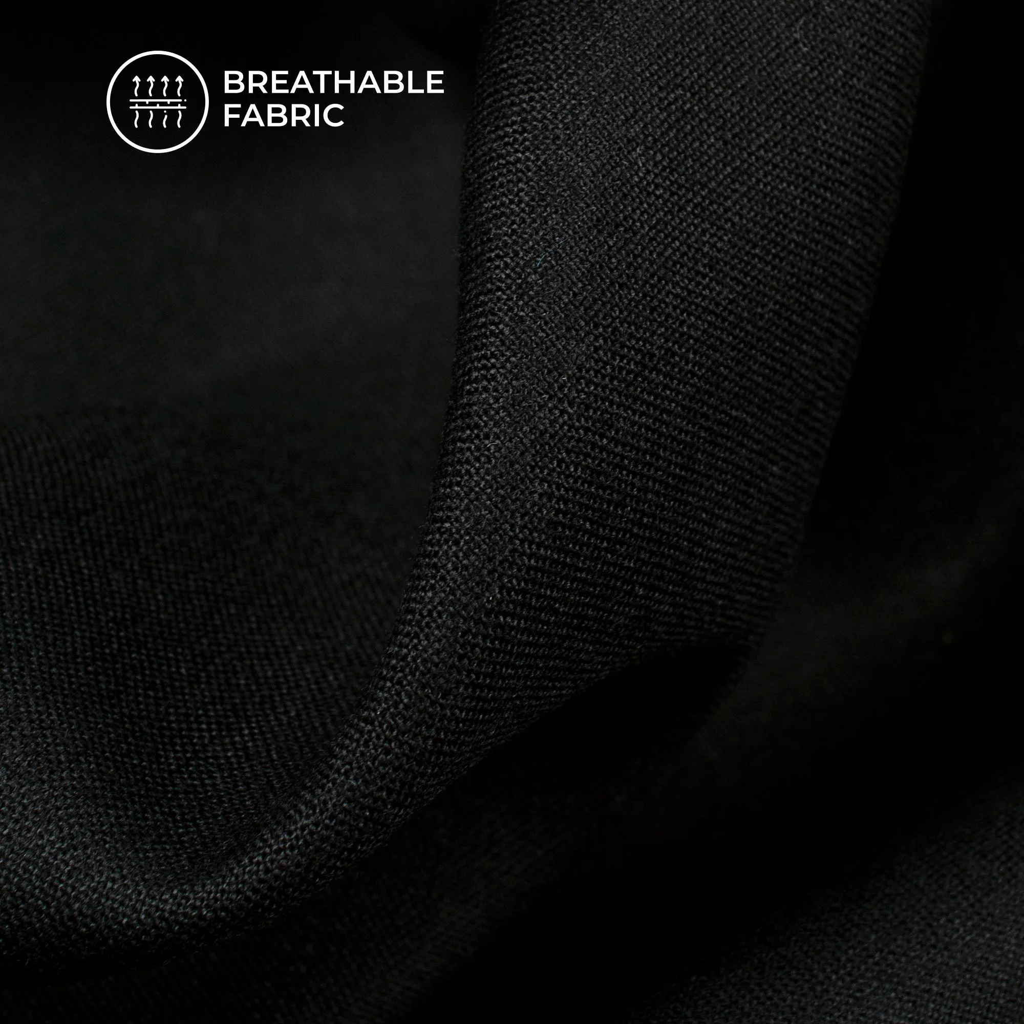 Black Plain Viscose Rayon Fabric