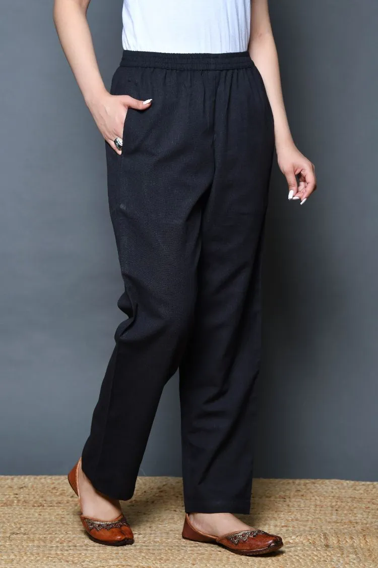 Black Rayon Pajama Pants