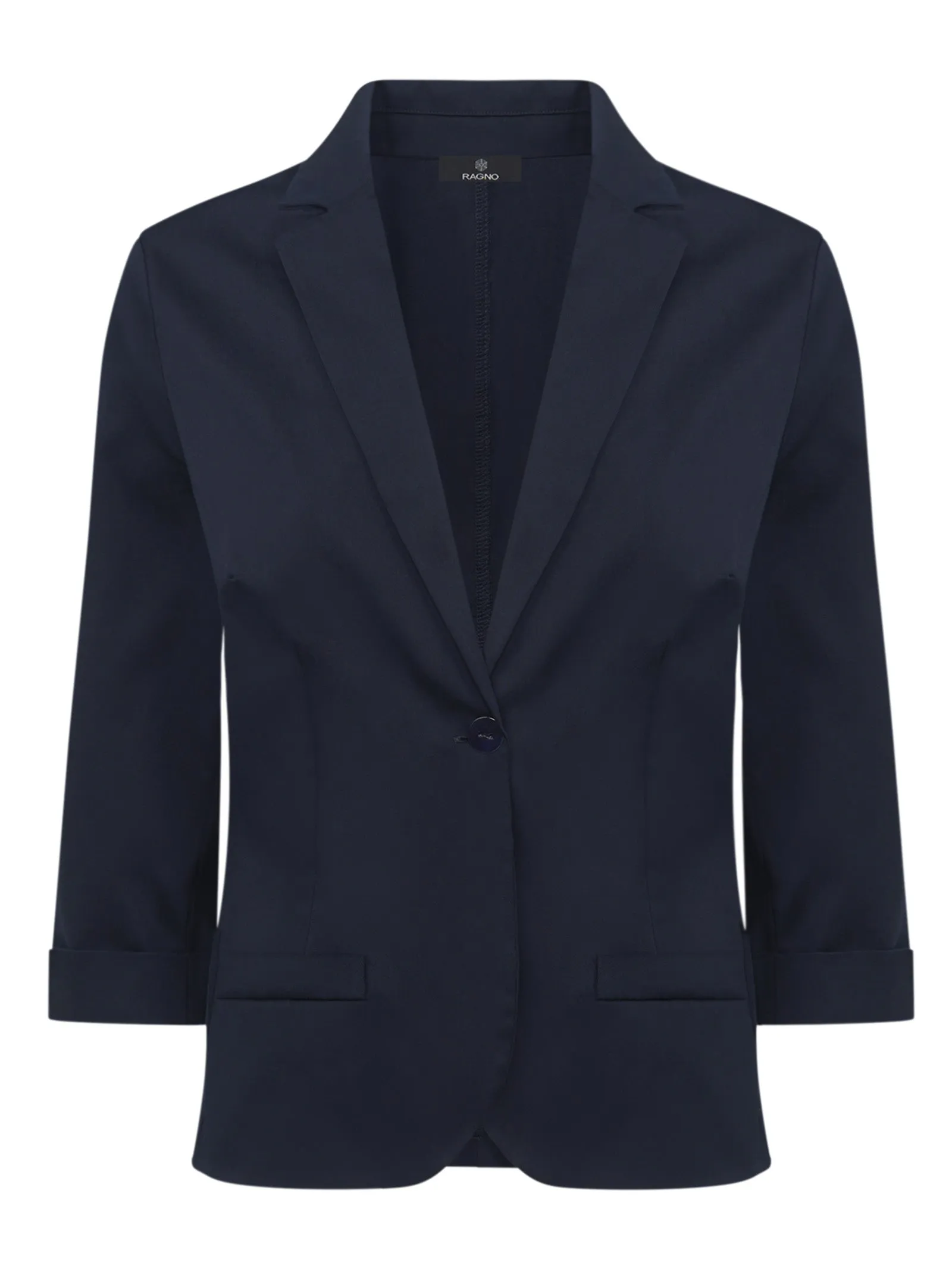 Blazer con manica 3/4 in Satin Power - Bleu