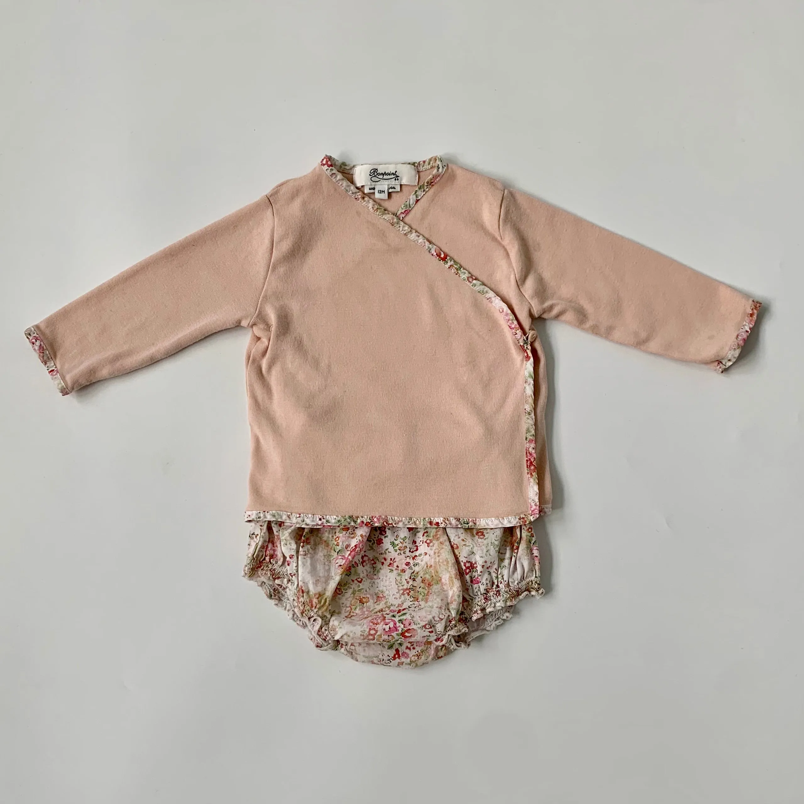 Bonpoint Liberty Print Cotton Bloomers & Top Outfit: 12 Months