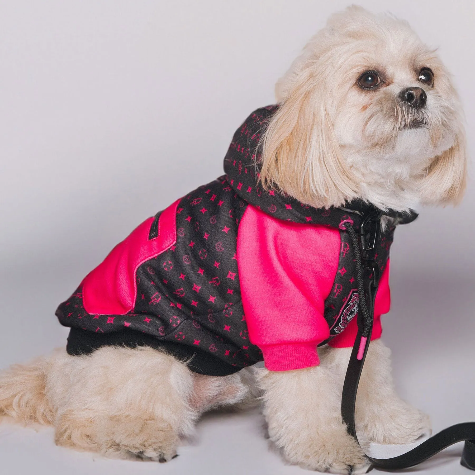 Bougie Dog Hoodie - Pink & Black