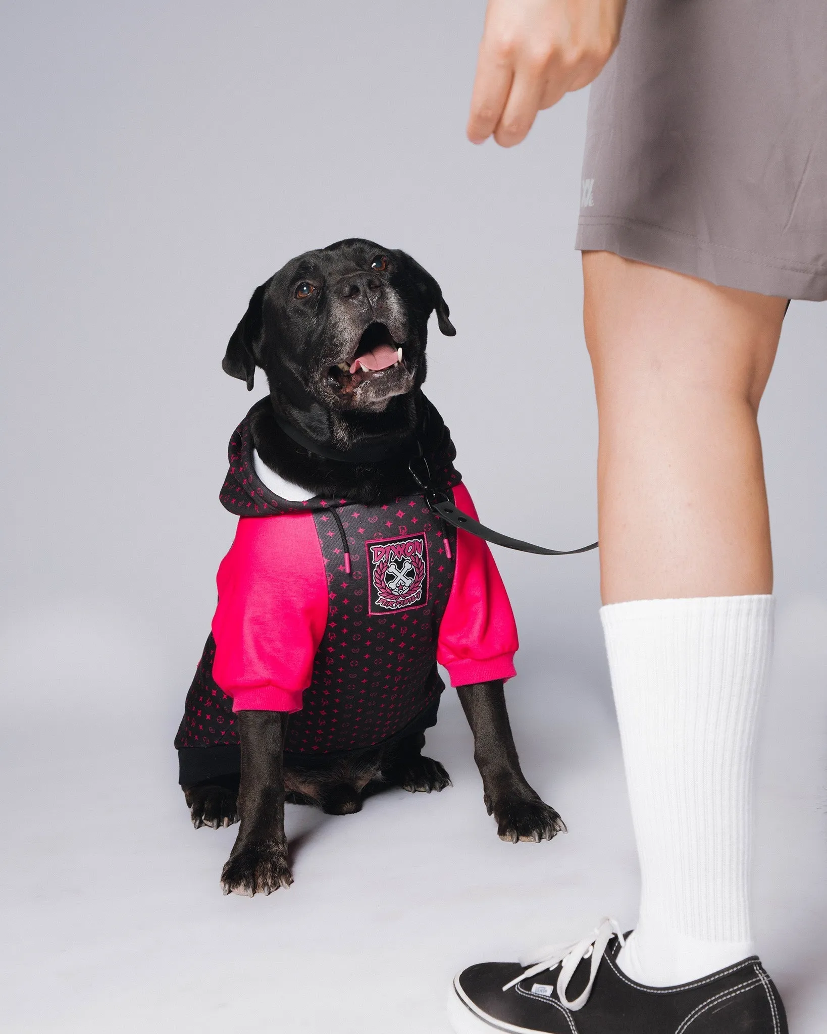 Bougie Dog Hoodie - Pink & Black