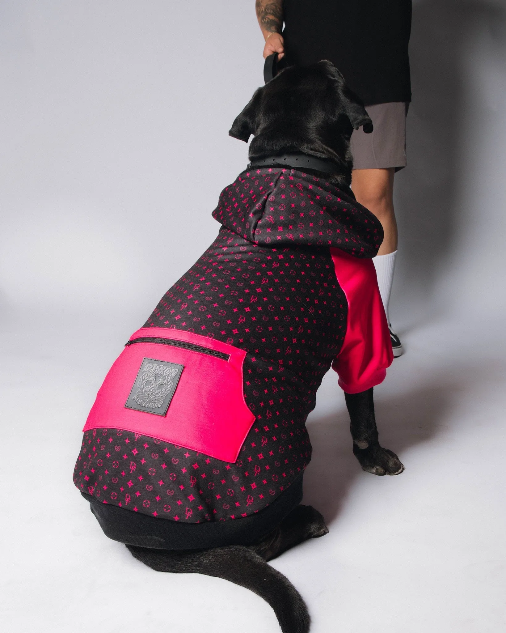 Bougie Dog Hoodie - Pink & Black