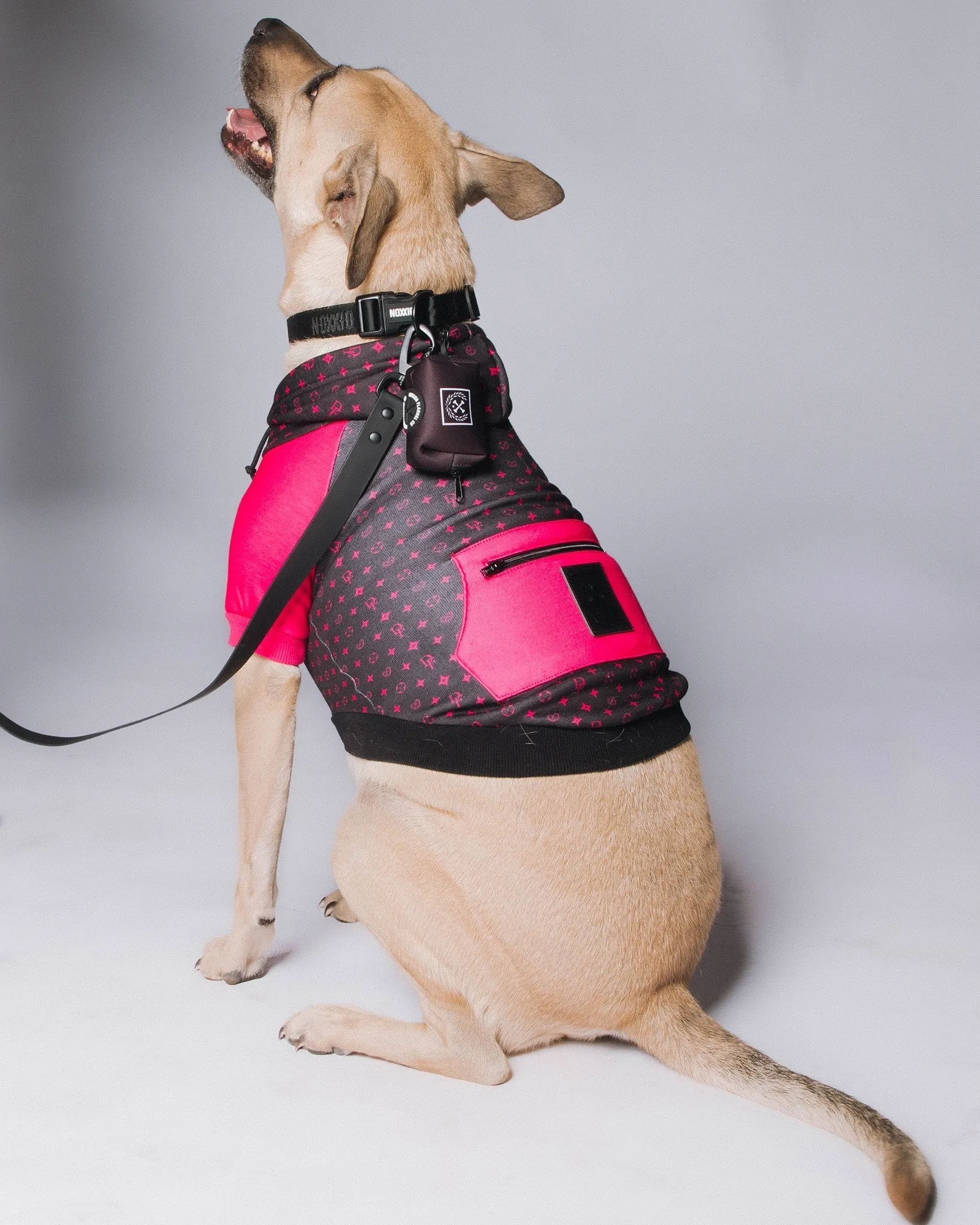 Bougie Dog Hoodie - Pink & Black