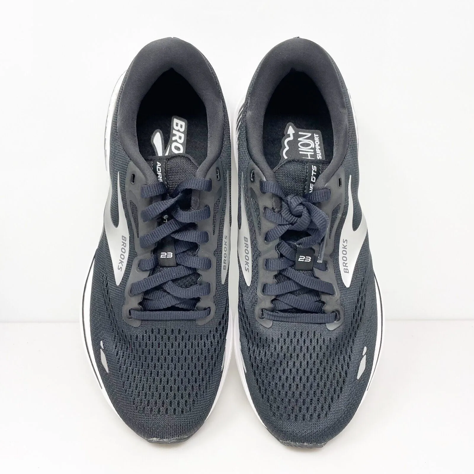 Brooks Womens Adrenaline GTS 23 1203811B004 Black Running Shoes Sneakers Sz 8 B