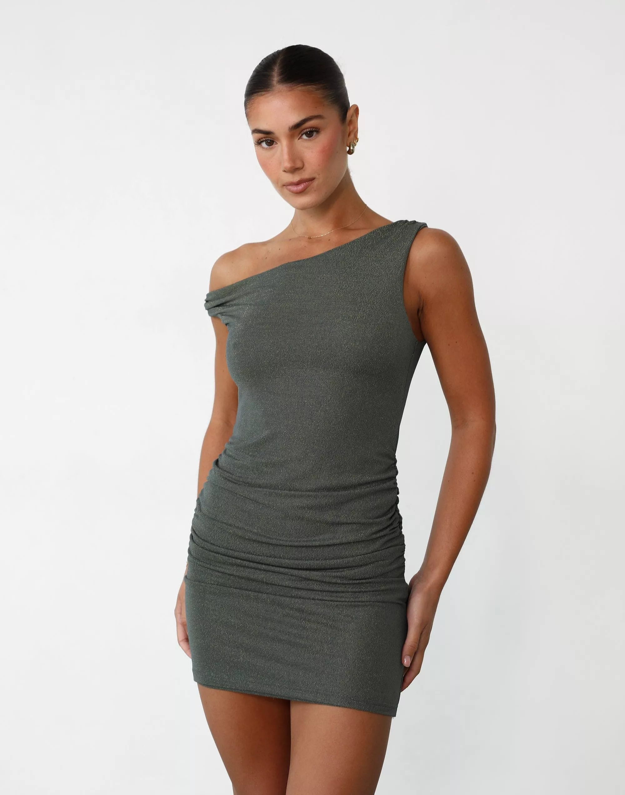 Carmelita Mini Dress (Olive Green)