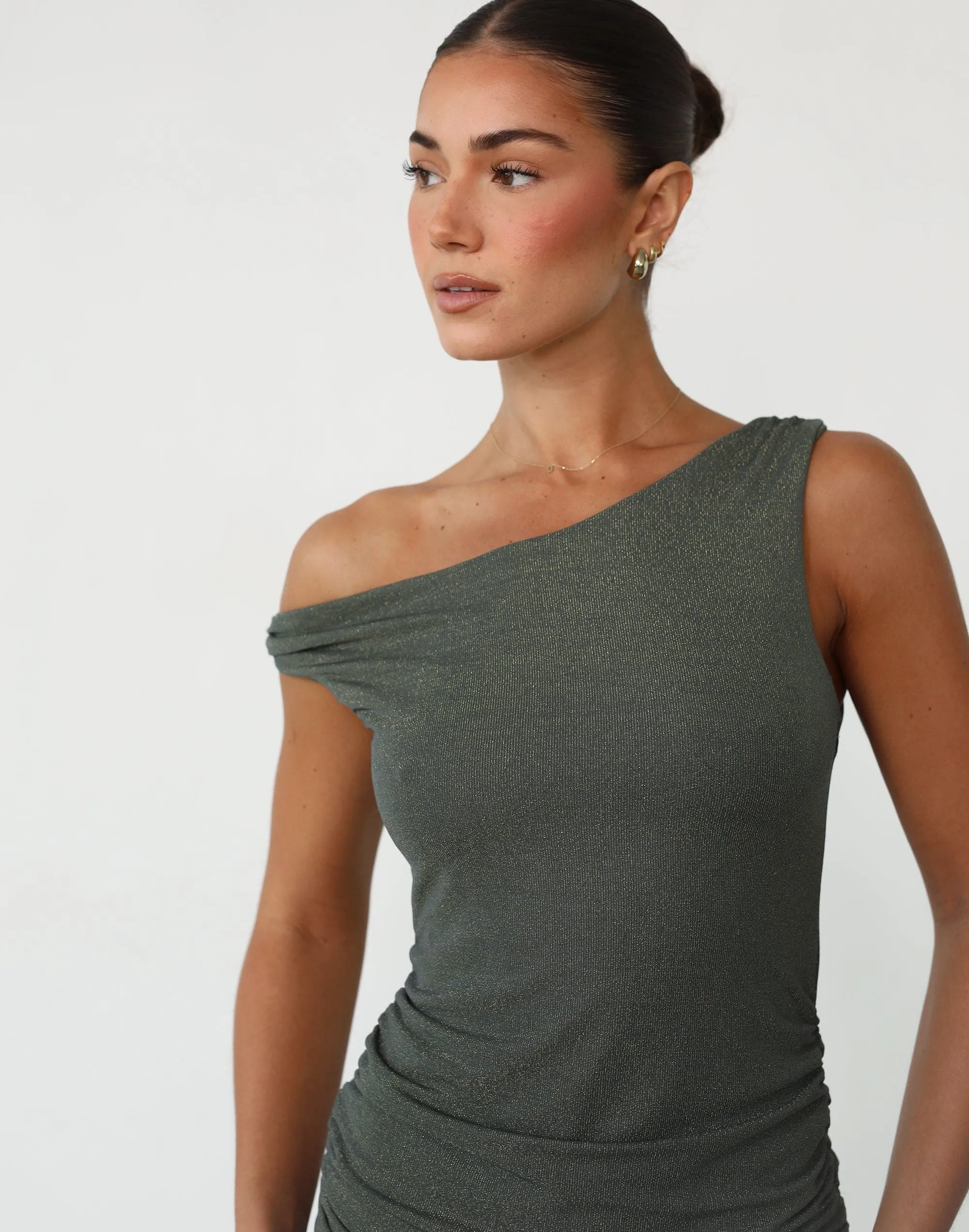 Carmelita Mini Dress (Olive Green)