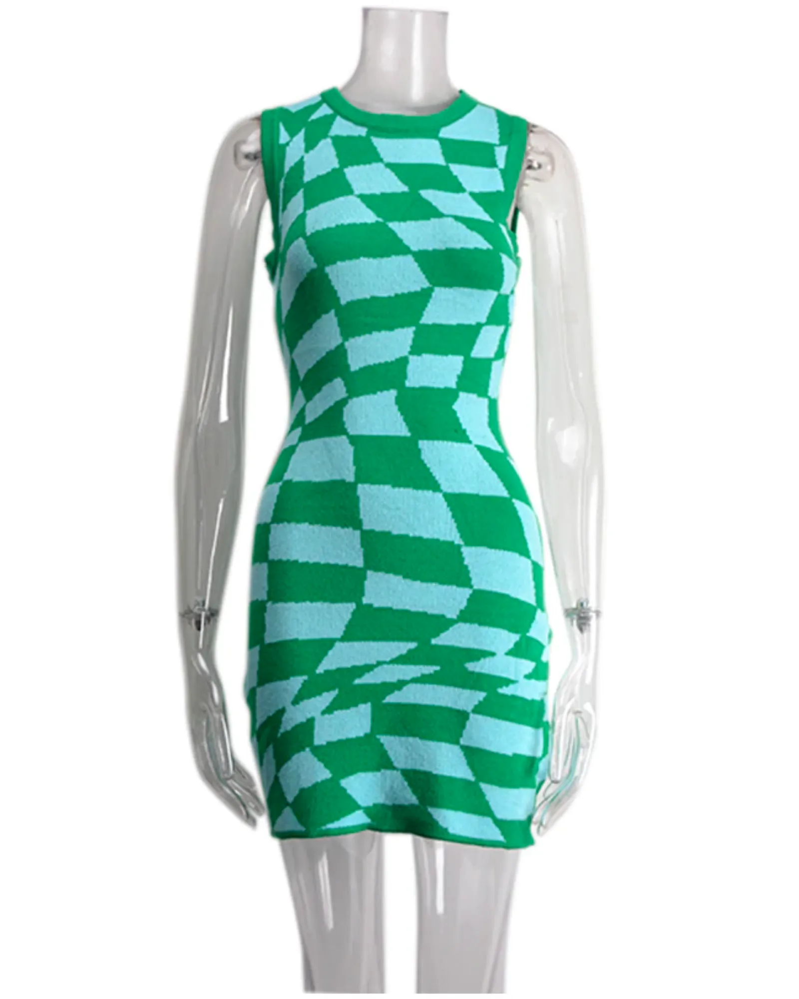 Chess Not Checkers Bodycon Mini Dress