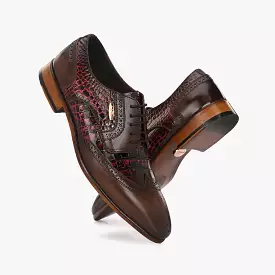 Colour-Blocked Lace-Up Brogues by Lafattio