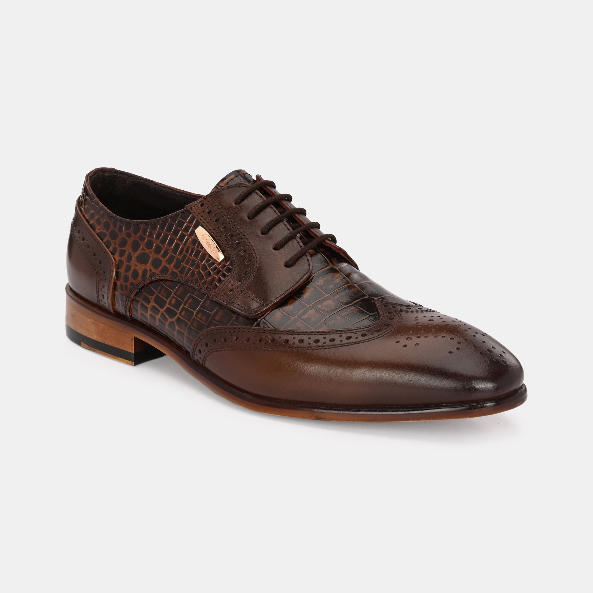 Colour-Blocked Lace-Up Brogues by Lafattio