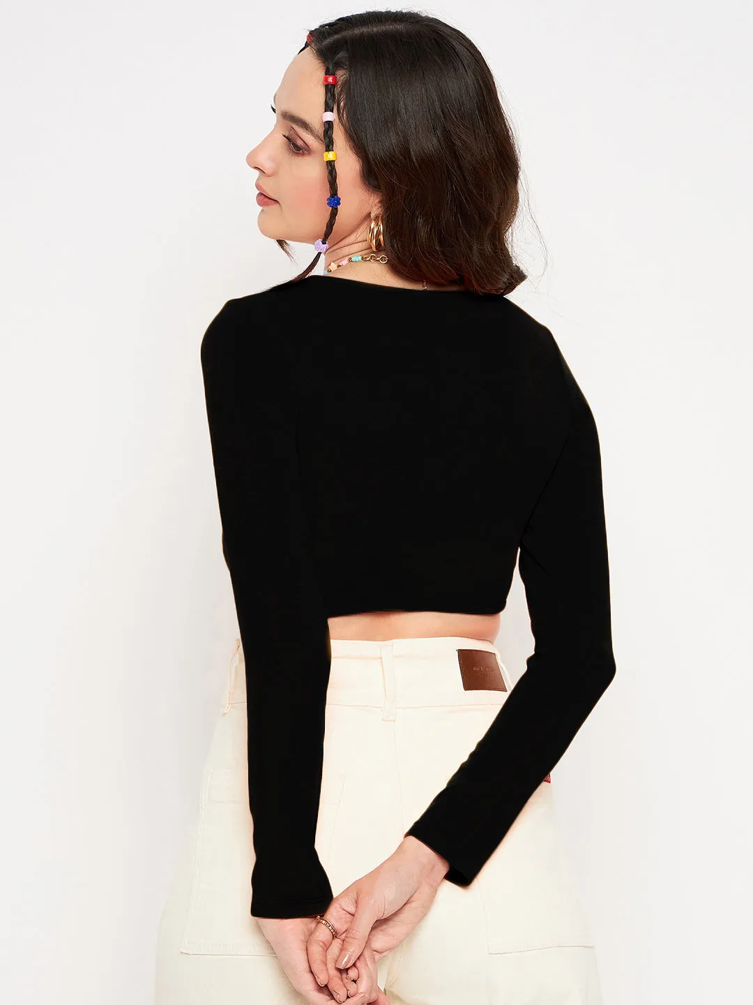 Cotton Stretchable Corset Crop Top