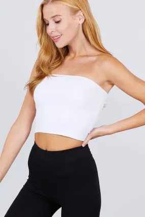 CROP TUBE COTTON SPANDEX TOP