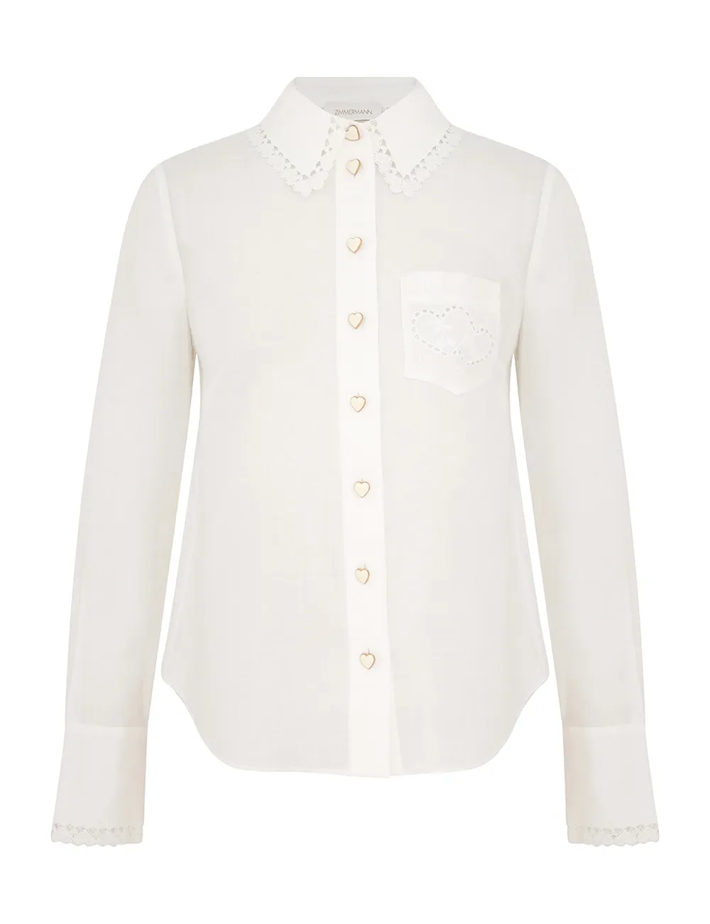 Crush Ramie Embroidered Shirt