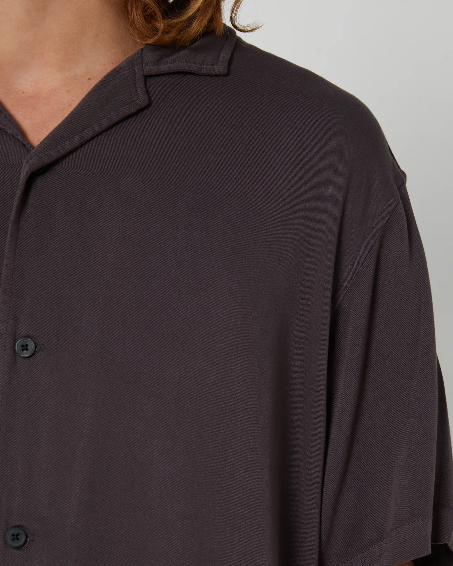 Depactus Bouddi Rayon Ss Shirt Washed Black - Washed Black | SurfStitch