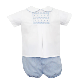 Diaper Set - Tiny Gingham - Light Blue