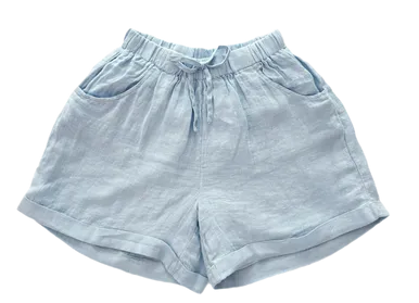 Esqualo Linen Shorts, Light Blue