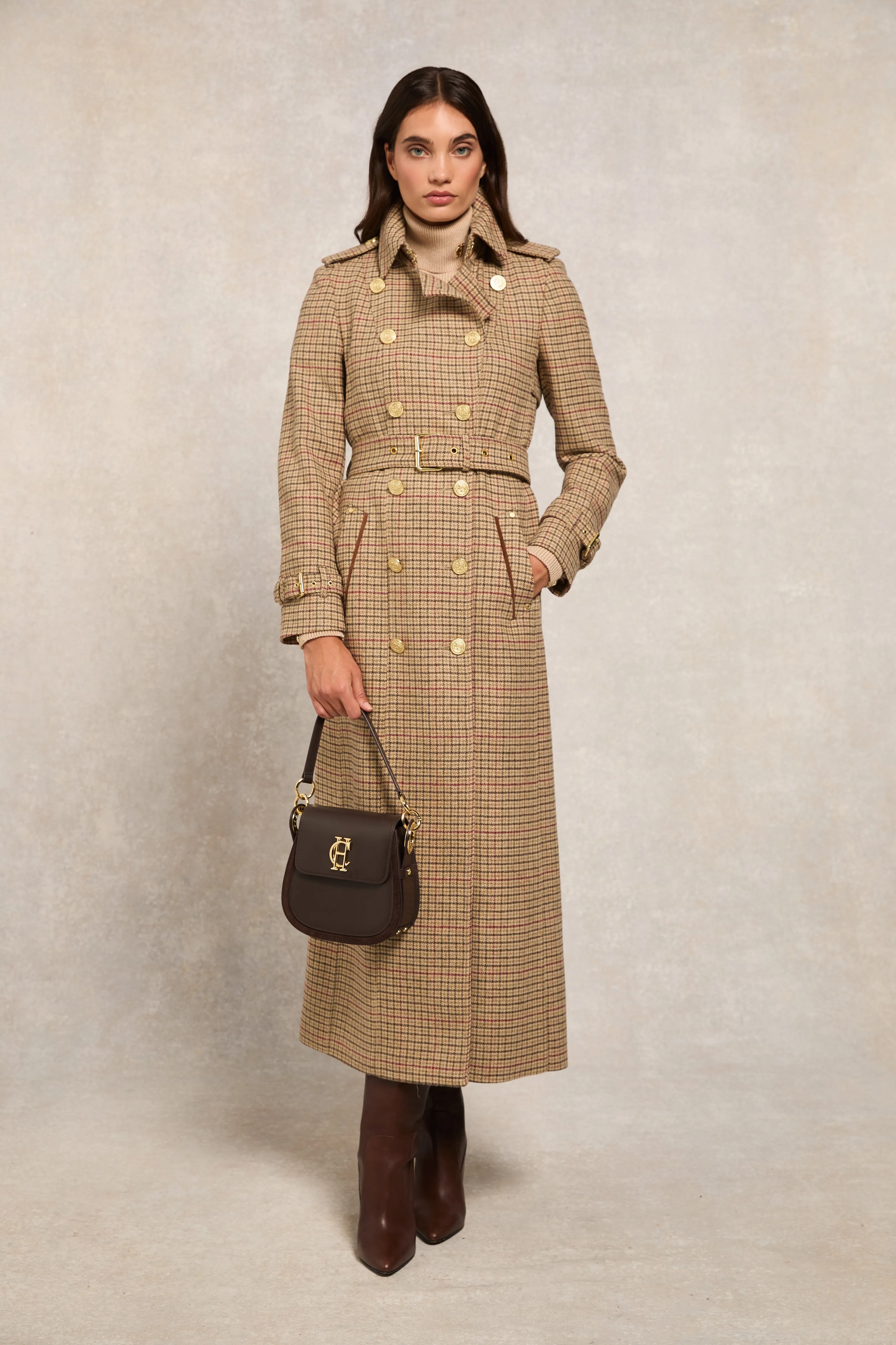 Full Length Marlborough Trench Coat (Charlton Tweed)