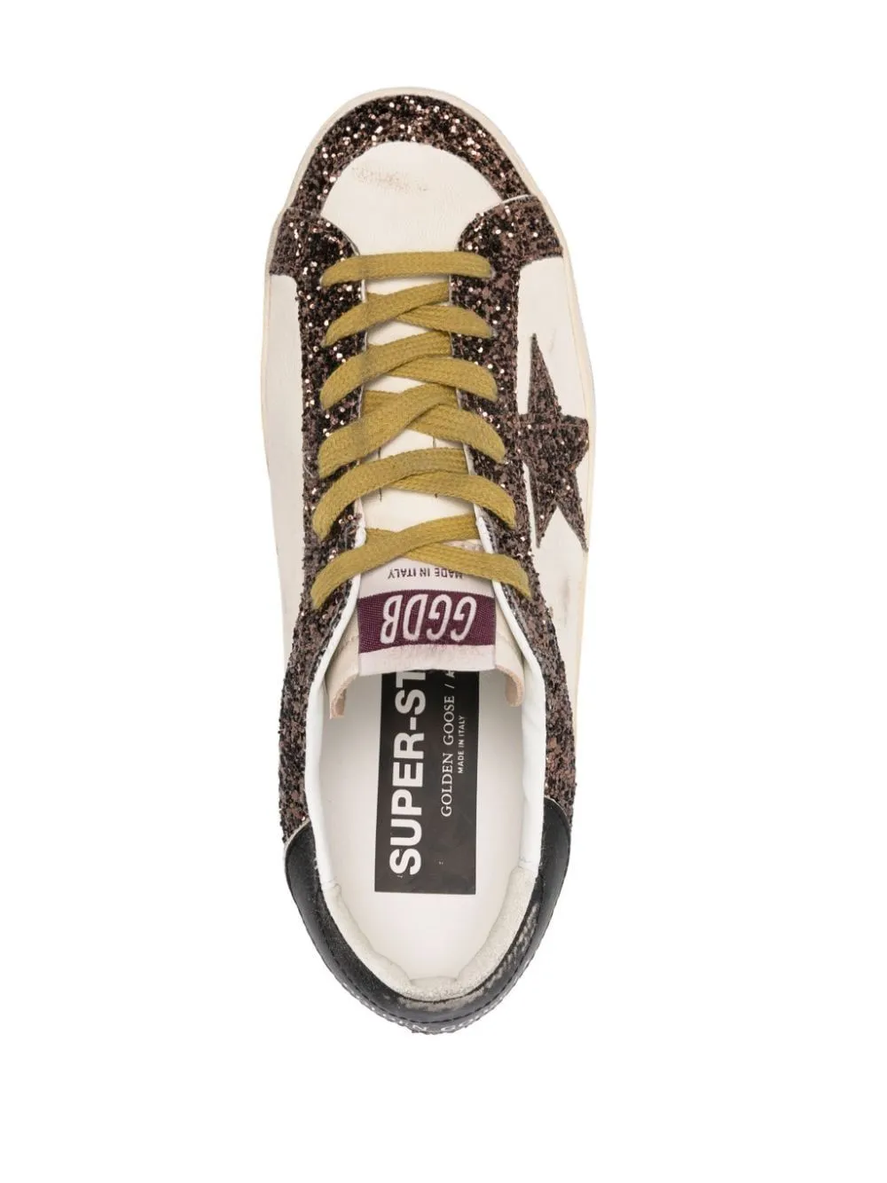 GOLDEN GOOSE Super-Star White & Brown Sneakers