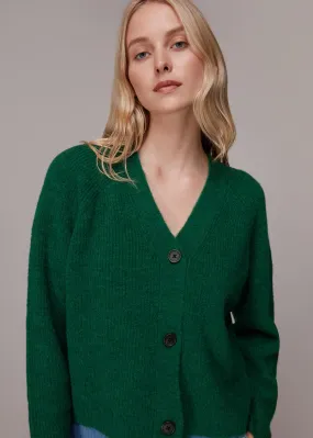 Green Skye Ribbed Cardigan