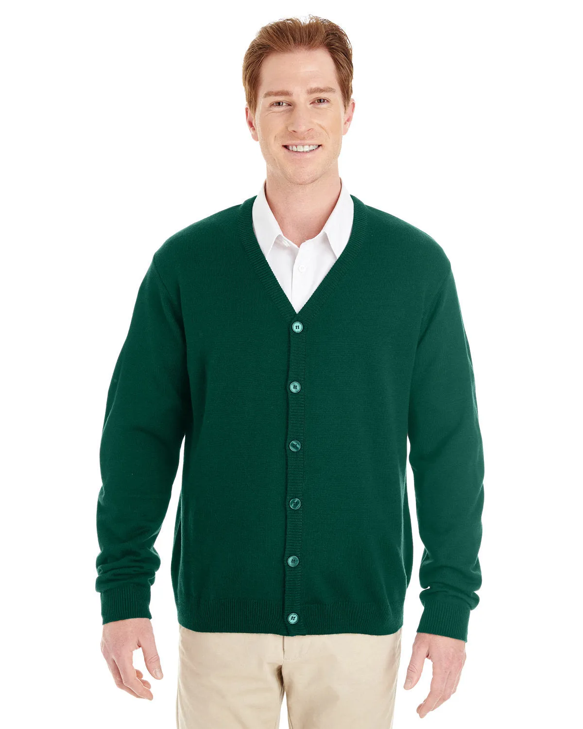 Harriton Pilbloc V-Neck Button Cardigan Sweater