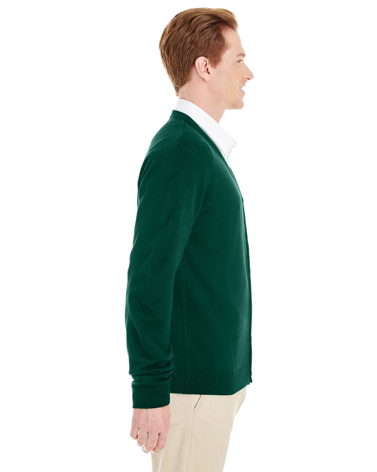 Harriton Pilbloc V-Neck Button Cardigan Sweater