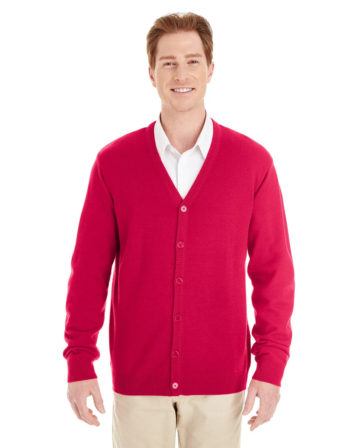 Harriton Pilbloc V-Neck Button Cardigan Sweater