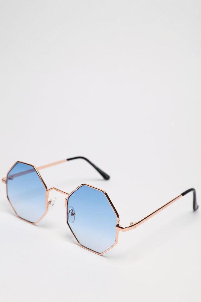 Hexagon Gold Frame Sunglasses