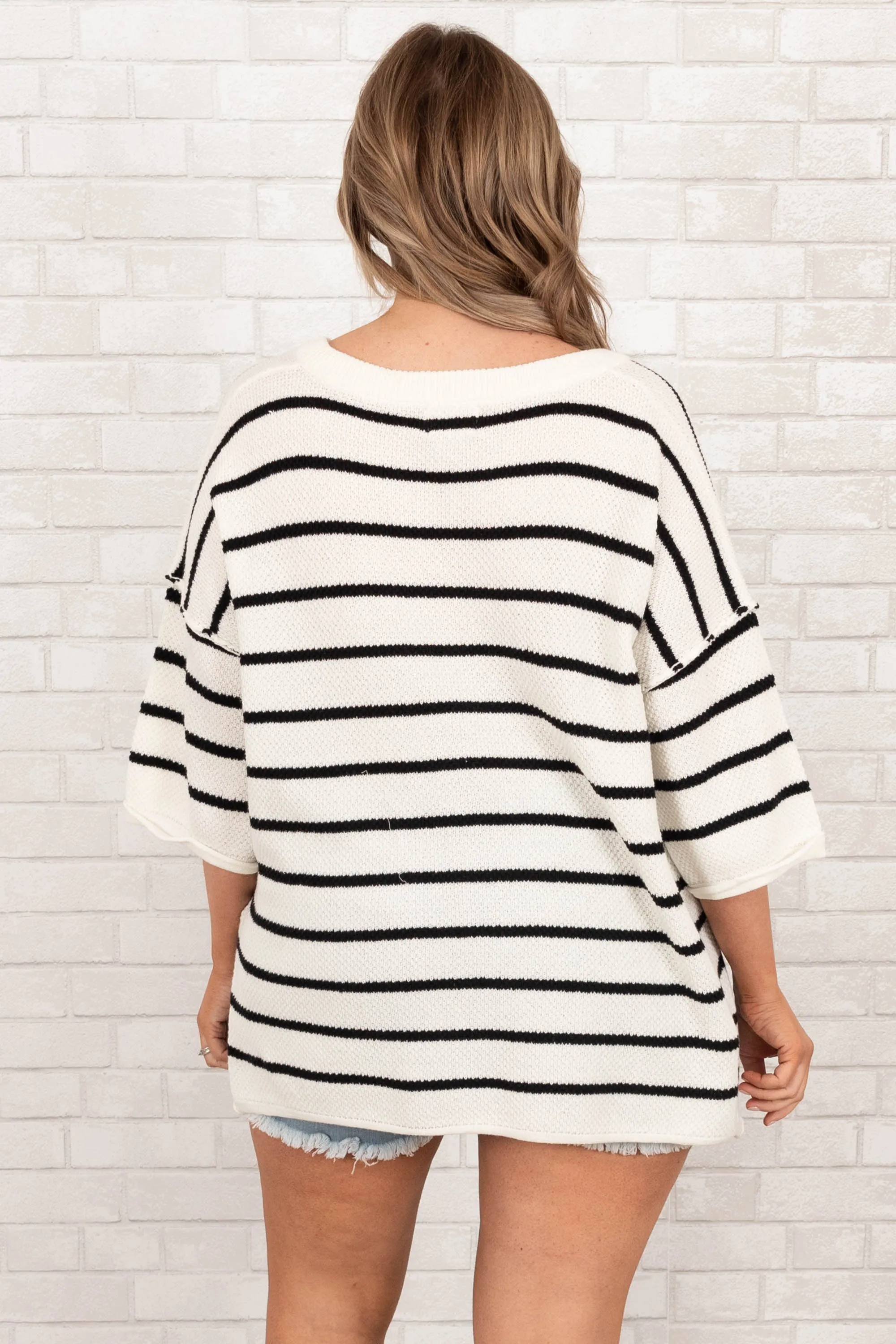 I Take You With Me Top, Ivory Black