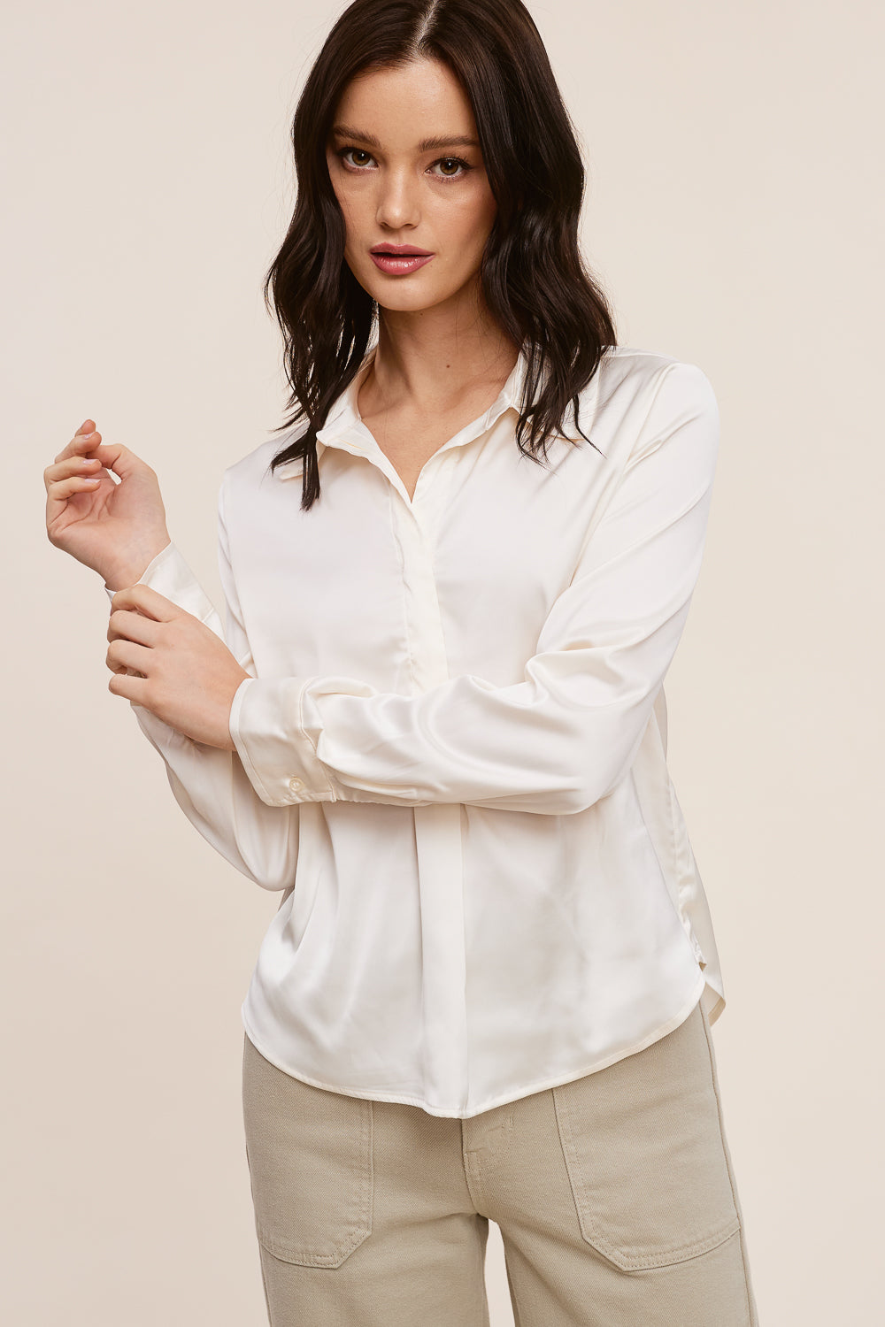 Ivory Silk Top