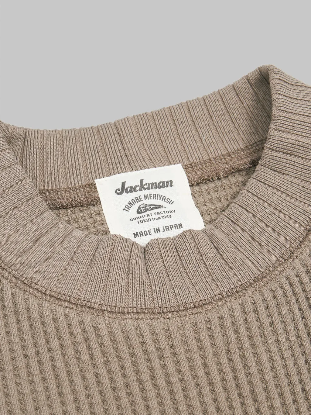 Jackman Waffle Midneck Sweater Taupe