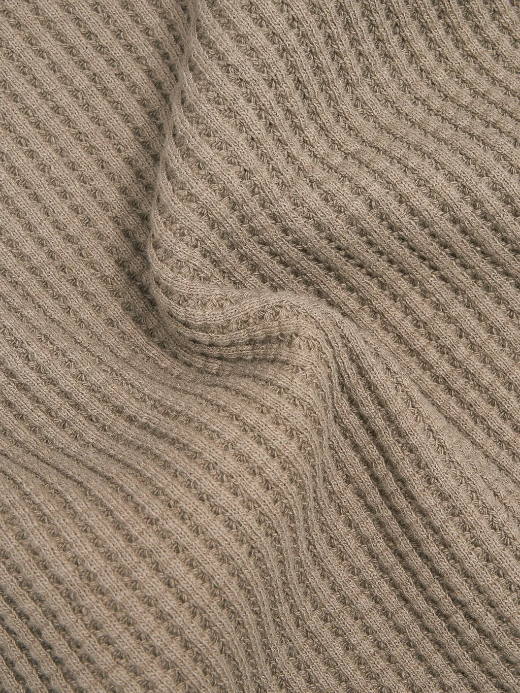 Jackman Waffle Midneck Sweater Taupe