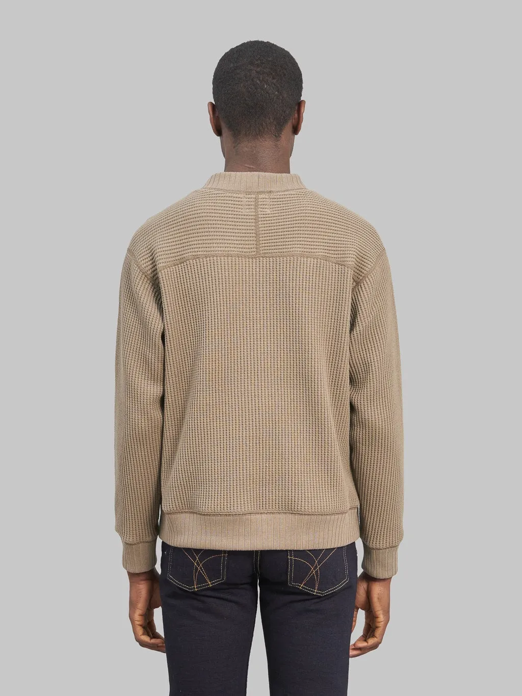 Jackman Waffle Midneck Sweater Taupe