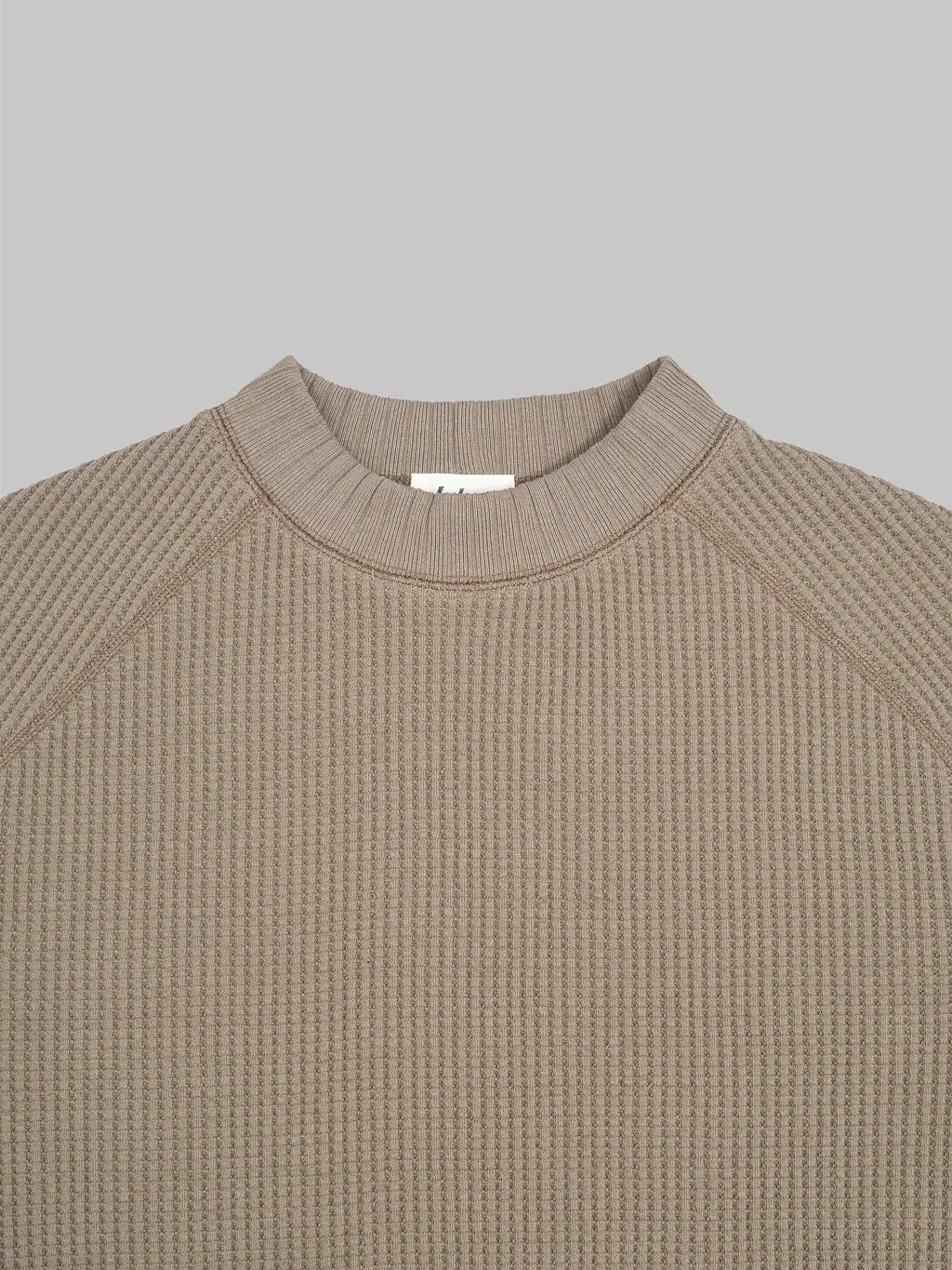 Jackman Waffle Midneck Sweater Taupe