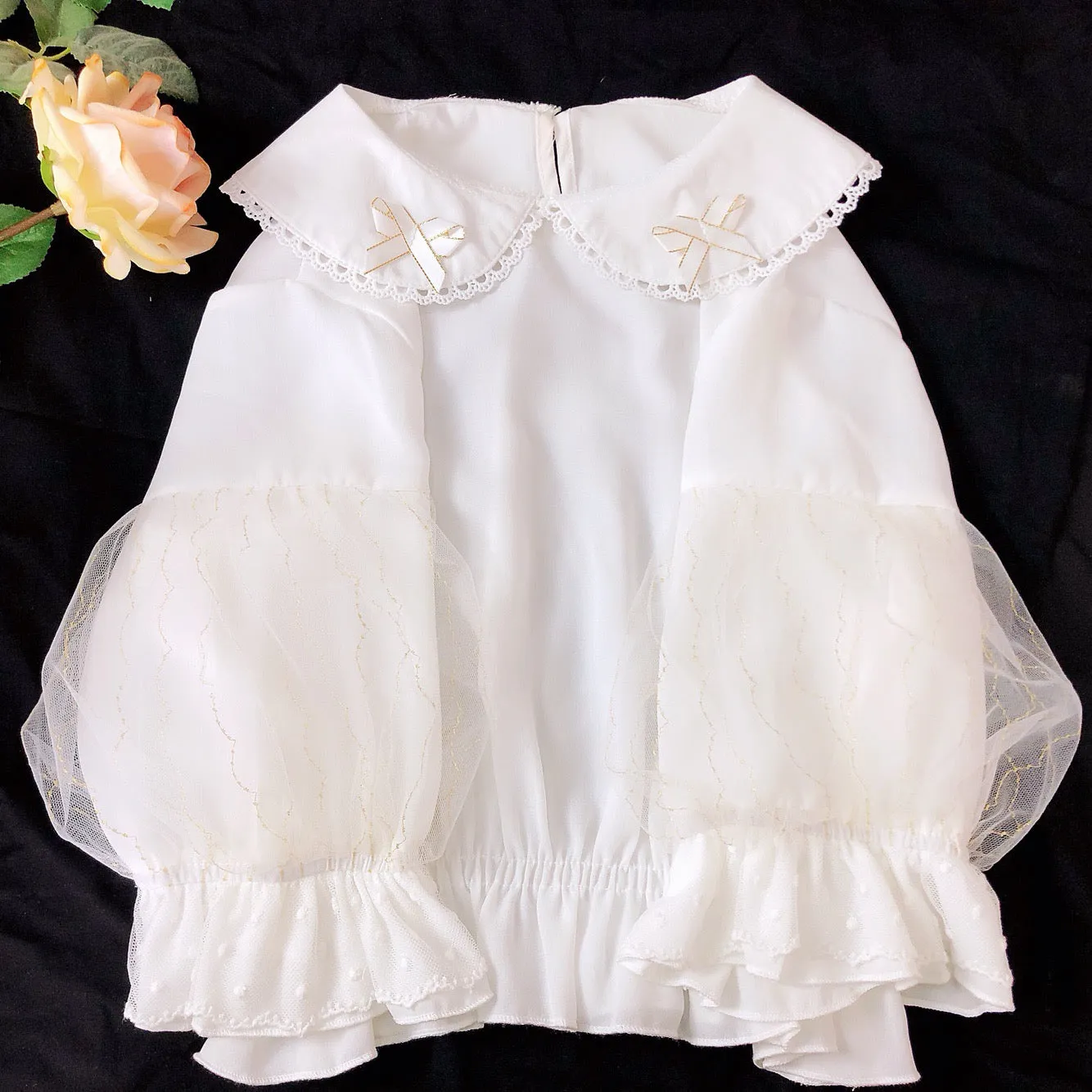 Kawaii Princess Tulle Accented Lolita Blouse