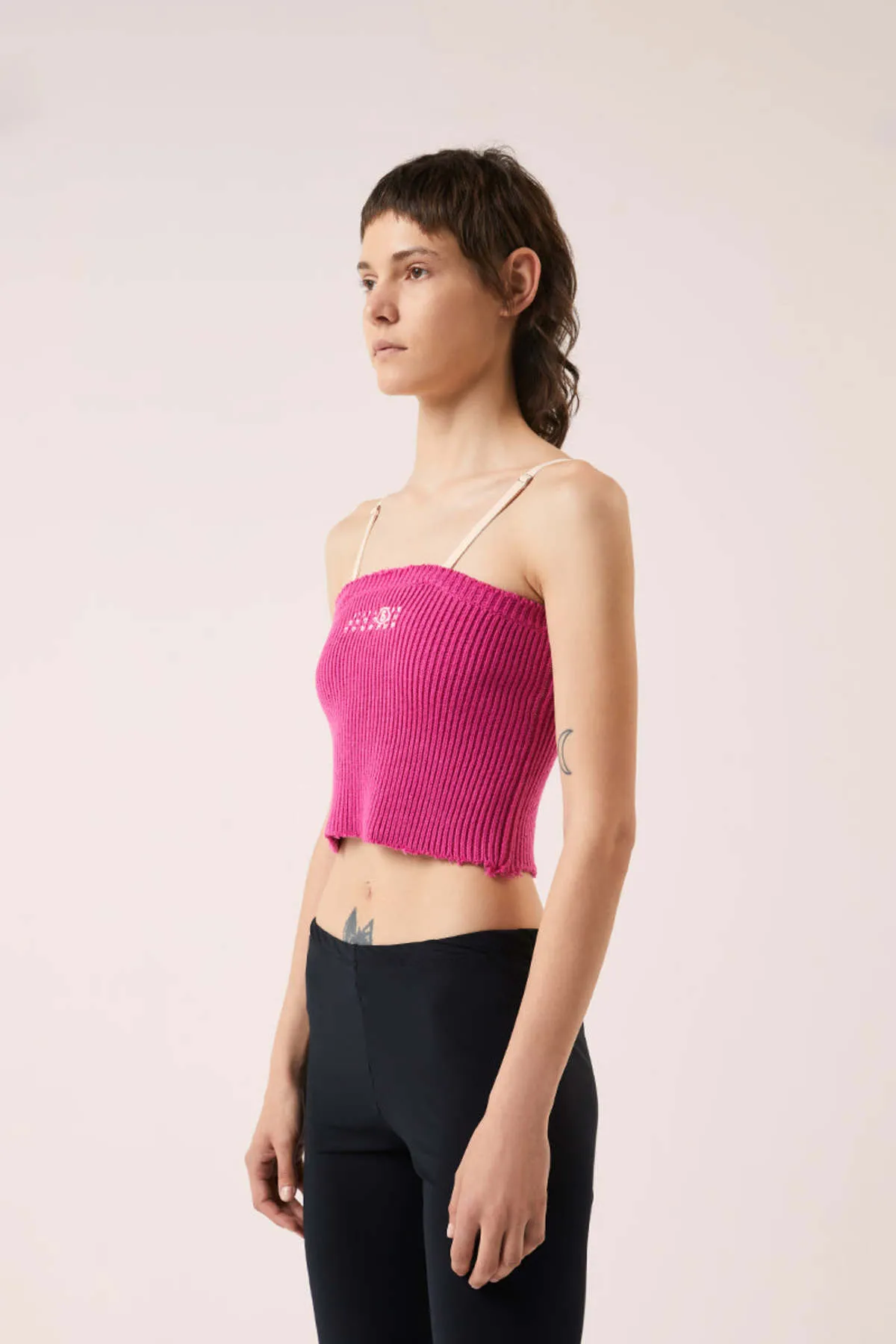 Knit Crop Top - Pink