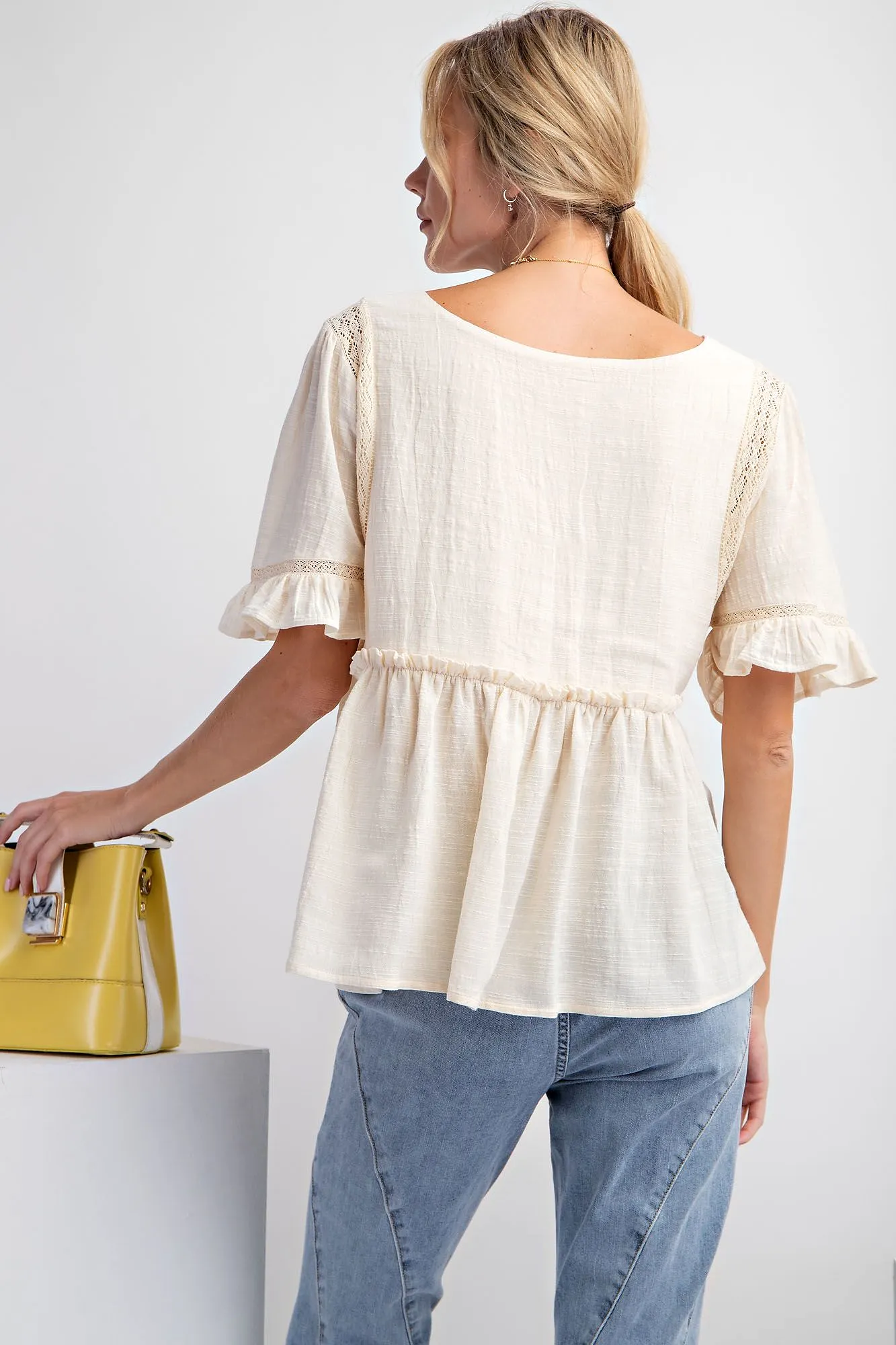 Linen Babydoll Top