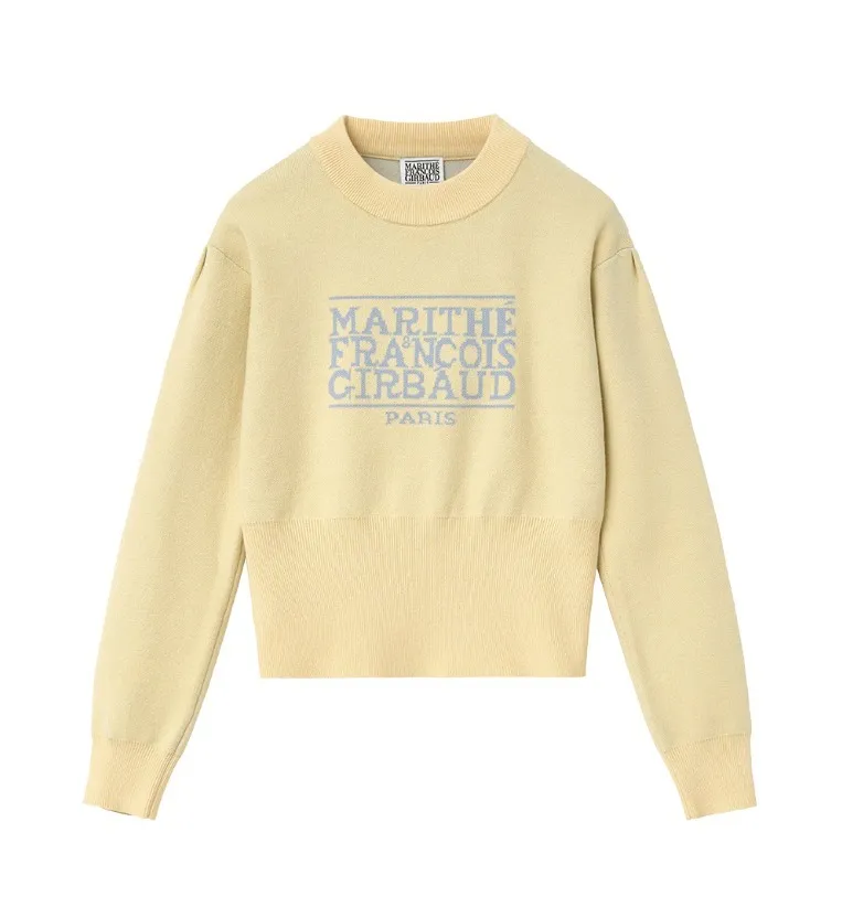 Marithe + Francois Girbaud  |[MARITHE]★W CLASSIC LOGO CROP KNIT