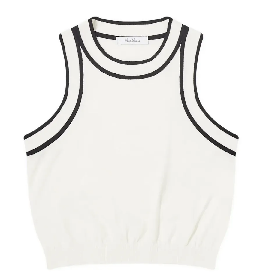 MaxMara  |Crop top in polished cotton