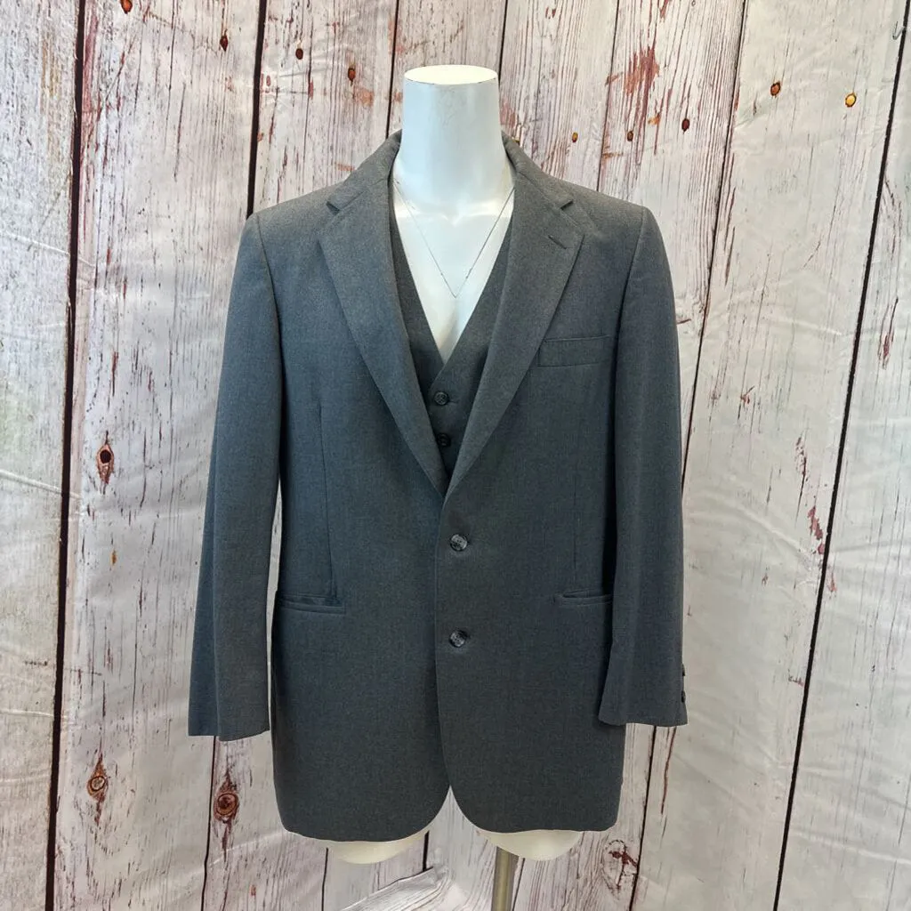 MENS AUSTIN REED GREY BLAZER VEST SET SIZE 44 TC3