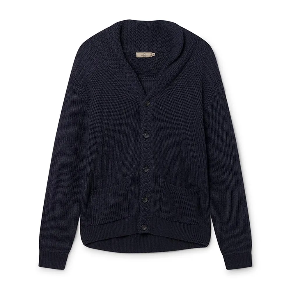 Men's Hackett, Mayfair Shaw, Knitted Cardigan in Navy