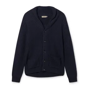 Men's Hackett, Mayfair Shaw, Knitted Cardigan in Navy