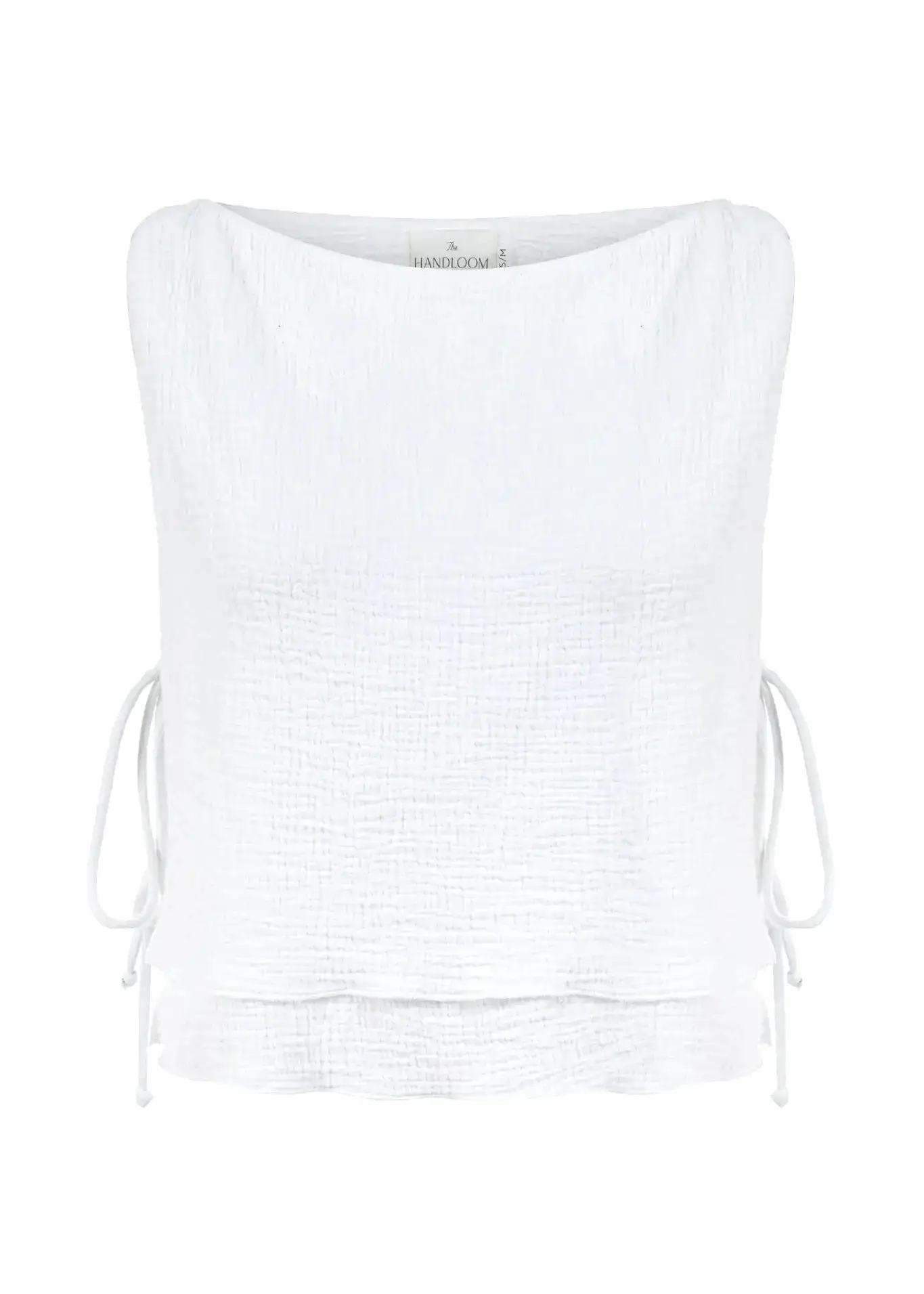 Mia Cotton Side Ties Top - White